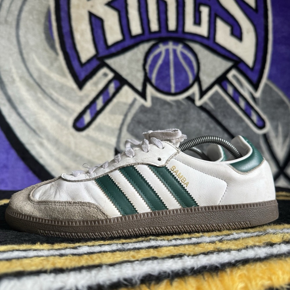 Size 10.5 - adidas Samba OG Cloud White Collegiate Green JH8797